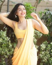 Sexy Aarti Chikara in a Yellow Saree with a Sleeveless Yellow Blouse Photos 03