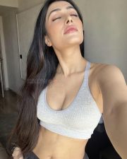 Sexy Dhanashree Verma in a White Sports Bra Photos 02