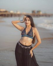 Sexy Ruma Sharma in a Bohemian Style Halter Neck Top with a Black Tiered Skirt Photos 01