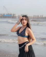 Sexy Ruma Sharma in a Bohemian Style Halter Neck Top with a Black Tiered Skirt Photos 03