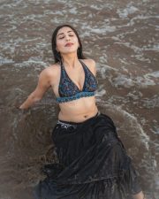 Sexy Ruma Sharma in a Bohemian Style Halter Neck Top with a Black Tiered Skirt Photos 04