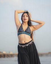 Sexy Ruma Sharma in a Bohemian Style Halter Neck Top with a Black Tiered Skirt Photos 06