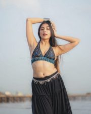 Sexy Ruma Sharma in a Bohemian Style Halter Neck Top with a Black Tiered Skirt Photos 06