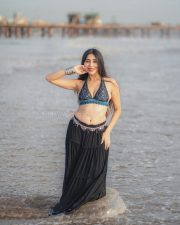 Sexy Ruma Sharma in a Bohemian Style Halter Neck Top with a Black Tiered Skirt Photos 08