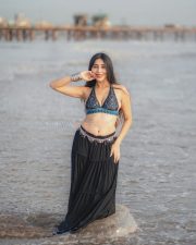Sexy Ruma Sharma in a Bohemian Style Halter Neck Top with a Black Tiered Skirt Photos 08
