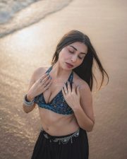 Sexy Ruma Sharma in a Bohemian Style Halter Neck Top with a Black Tiered Skirt Photos 09