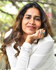 Actress Sahithi Dasari at Trimukha Movie Press Meet Photos 20