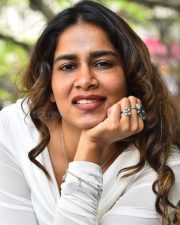 Actress Sahithi Dasari at Trimukha Movie Press Meet Photos 21