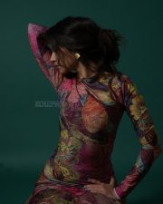 Dhurandhar Actress Sara Arjun in a Vibrant Abstract Floral Printed Maeva Dress Photos 04