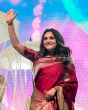 Divya Spandana in a Traditional Saree Photos 02
