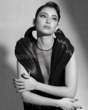 Enigmatic Actress Sara Arjun in a Black Avant Garde Structured Top Photos 05