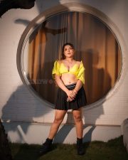 Passionate Actress and Model Tanya Chaudhari in a Yellow Bralette Crop Top and a Black Pleated Mini Skirt Pictures 06 Passionate Actress and Model Tanya Chaudhari in a Yellow Bralette Crop Top and a Black Pleated Mini Skirt Pictures 06