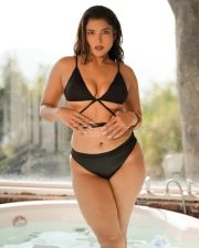 Steamy Tanya Chaudhari in a Black Two Piece Bikini Pictures 04
