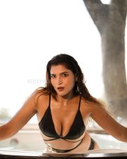 Steamy Tanya Chaudhari in a Black Two Piece Bikini Pictures 08