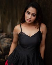 Pandian Stores Actress Kaavya Arivumani in a Black V Neck Sleeveless Dress with Spaghetti Straps Pictures 02 Pandian Stores Actress Kaavya Arivumani in a Black V Neck Sleeveless Dress with Spaghetti Straps Pictures 02