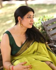 Actress Kanduri Sri Ranga Sudha in a Traditional Lime Green Silk Saree with a Sleeveless Blouse Photos 19