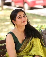 Actress Kanduri Sri Ranga Sudha in a Traditional Lime Green Silk Saree with a Sleeveless Blouse Photos 21