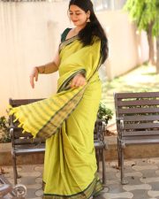 Actress Kanduri Sri Ranga Sudha in a Traditional Lime Green Silk Saree with a Sleeveless Blouse Photos 26