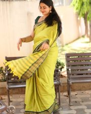 Actress Kanduri Sri Ranga Sudha in a Traditional Lime Green Silk Saree with a Sleeveless Blouse Photos 26
