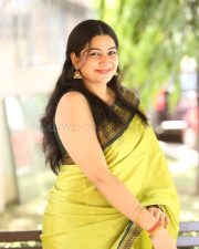 Actress Kanduri Sri Ranga Sudha in a Traditional Lime Green Silk Saree with a Sleeveless Blouse Photos 38