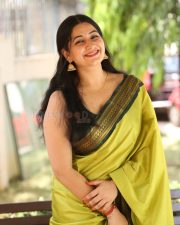 Actress Kanduri Sri Ranga Sudha in a Traditional Lime Green Silk Saree with a Sleeveless Blouse Photos 42