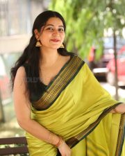 Actress Kanduri Sri Ranga Sudha in a Traditional Lime Green Silk Saree with a Sleeveless Blouse Photos 43