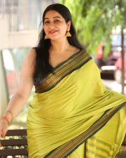 Actress Kanduri Sri Ranga Sudha in a Traditional Lime Green Silk Saree with a Sleeveless Blouse Photos 44
