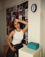 Fuh se Fantasy Actress Anushkaa Luhar in a Sexy White Tank Top and Dark Blue Jeans Photos 01