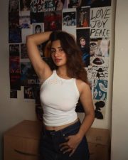 Fuh se Fantasy Actress Anushkaa Luhar in a Sexy White Tank Top and Dark Blue Jeans Photos 04