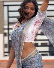 Bigil Actress Aadhirai Soundarajan Saree Photos 05