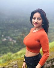 Busty Deepika Singh Goyal in Red Top Photos 02