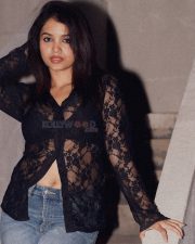 Contemporary Actress Sanjana Tiwari in a black lace jacket Photos 14