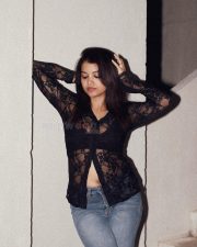 Contemporary Actress Sanjana Tiwari in a black lace jacket Photos 16