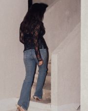 Contemporary Actress Sanjana Tiwari in a black lace jacket Photos 19