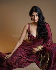 Dazzling Actress Nikita Tiwari in a Purple Satin Evening Gown Photos 03