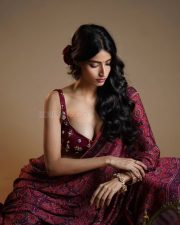 Dazzling Actress Nikita Tiwari in a Purple Satin Evening Gown Photos 04