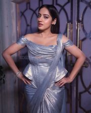 Dazzling Deepika Singh Goyal in a Sculpted Silver Saree at The International Iconic Awards 2025 Pictures 04