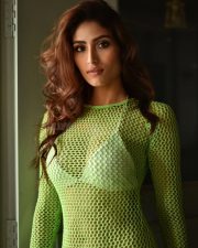 Elegant Actress Nikita Tiwari in a Gold Metallic Bodysuit Photos 03