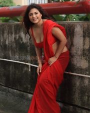 Fiery Poonam Rajput Cleavage in a Red scoop neck blouse and saree Photos 06 Fiery Poonam Rajput Cleavage in a Red scoop neck blouse and saree Photos 06