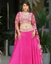 Glamorous Actress Mahima Gupta in a Pink Embroidered Lehenga Photos 08