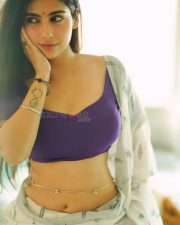 Glamorous Actress Rose Sardana in a Purple Crop Top Photos 05