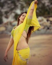 Glowing Actress Nikita Soni in a Yellow Saree Green Blouse Photos 03 Glowing Actress Nikita Soni in a Yellow Saree Green Blouse Photos 03