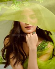 Laapataa Ladies Actress Pratibha Ranta in a Green Saree with a Sleeveless Blouse Pictures 02