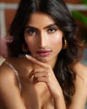 Magnetic Nikita Tiwari in a White Floral Printed Dress with a Bustier Neckline Photos 01