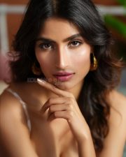 Magnetic Nikita Tiwari in a White Floral Printed Dress with a Bustier Neckline Photos 01