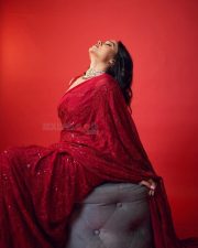 Sexy Dancer Manisha Rani in a Red Saree Photos 02