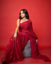 Sexy Dancer Manisha Rani in a Red Saree Photos 04