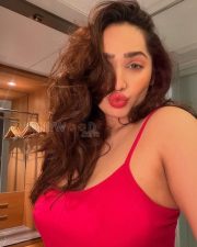 Sultry Aditi Mistry Cleavage in a Red Cami Top Photos 06