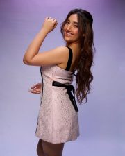 Charming Actress Ashnoor Kaur in a Pink Sequined Mini Dress Photos 02