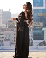 Sophisticated Actress Ashnoor Kaur in a Black Ensemble Photos 02
